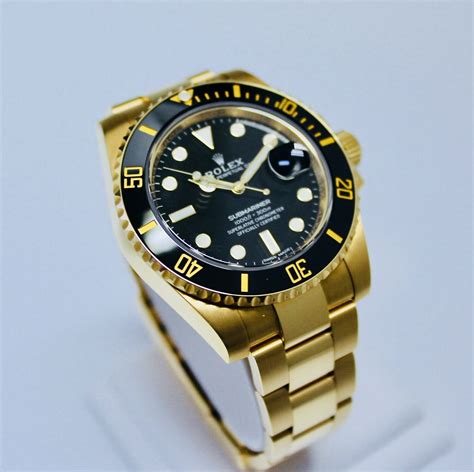 gold rolex submariner black dial|rolex submariner black face price.